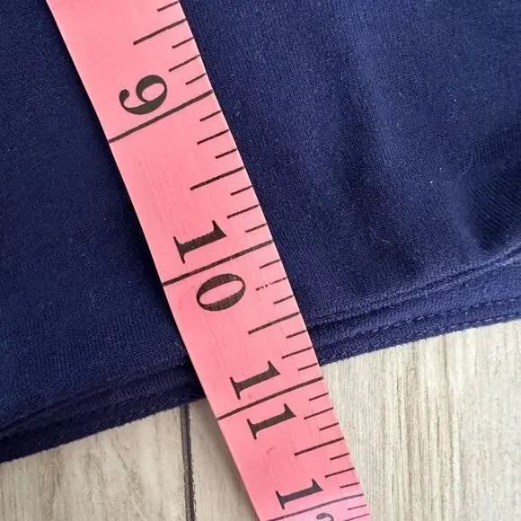 Stretch is Comfort Leggings Womens Medium Blue Capri Pocket High Rise Athleisure - Picture 8 of 8